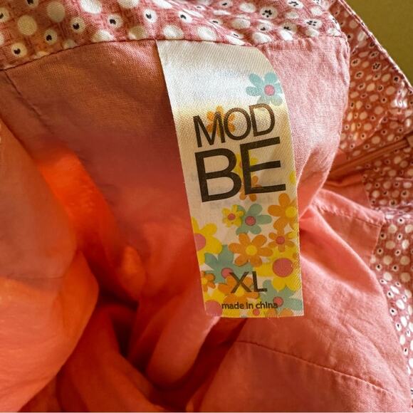 Modbe‎ women’s skirt xl a-line orange white - Picture 4 of 6